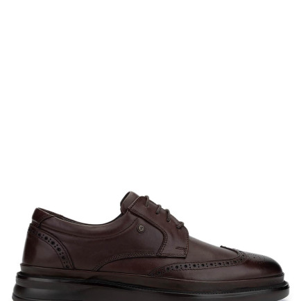 Tamer Tanca Erkek Hakiki Deri Kahverengi Klasik Ayakkabı