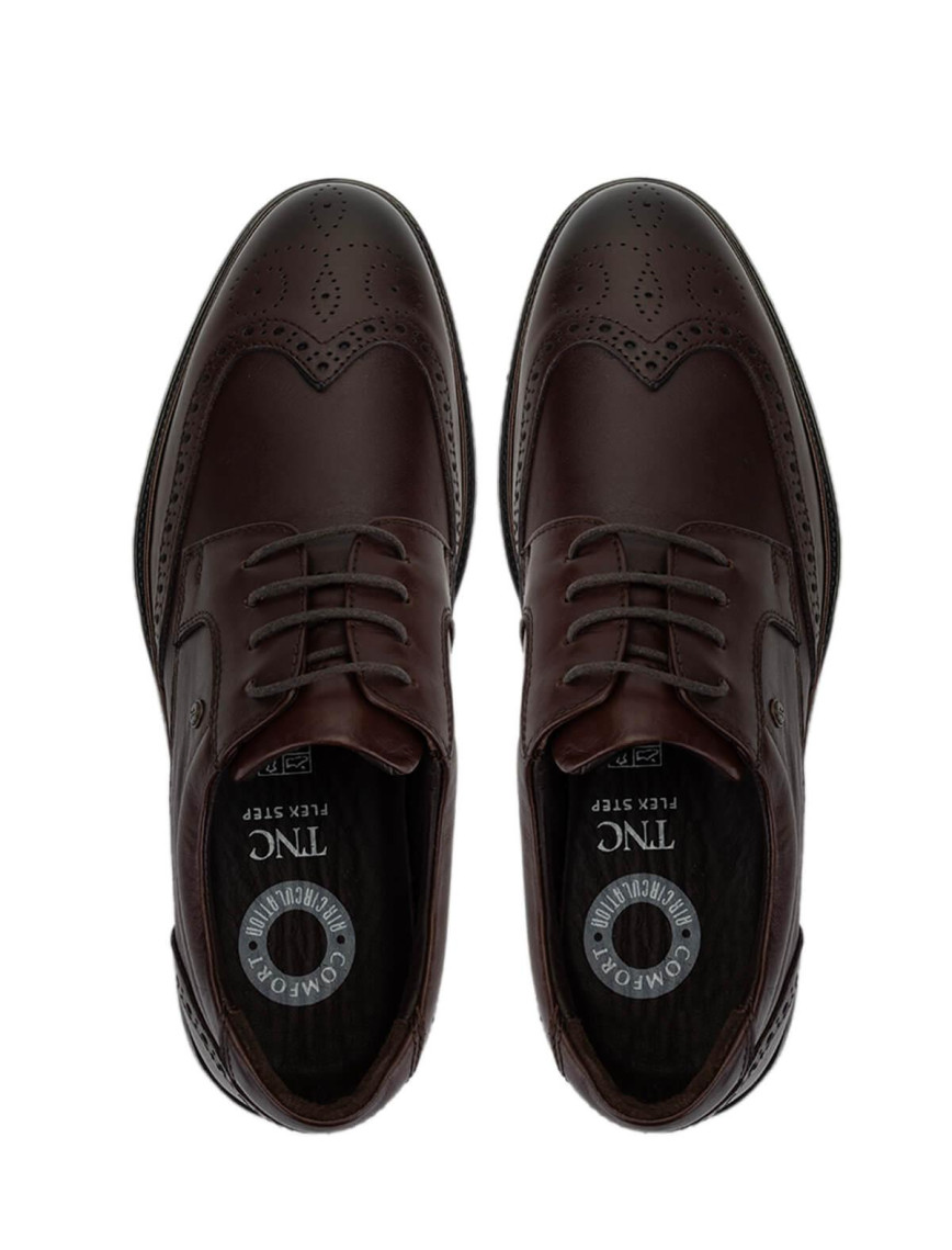 Tamer Tanca Erkek Hakiki Deri Kahverengi Klasik Ayakkabı Tamer Tanca Erkek Hakiki Deri Kahverengi Klasik Ayakkabı