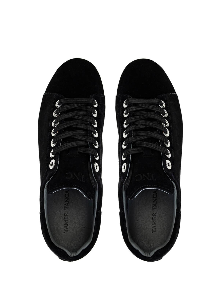 Tamer Tanca Erkek Hakiki Deri Siyah Süet Sneakers & Spor Ayakkabı Tamer Tanca Erkek Hakiki Deri Siyah Süet Sneakers & Spor Ayakkabı