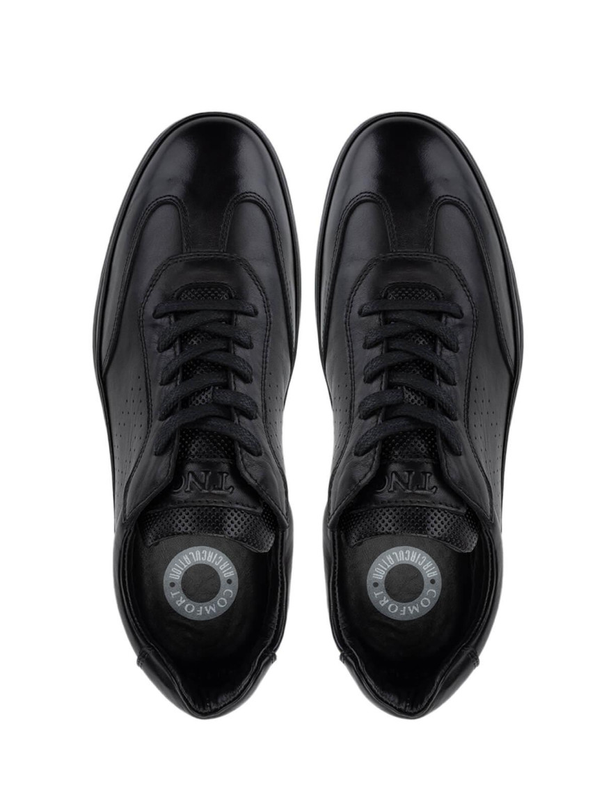 Tamer Tanca Erkek Hakiki Deri Siyah Casual Ayakkabı Tamer Tanca Erkek Hakiki Deri Siyah Casual Ayakkabı