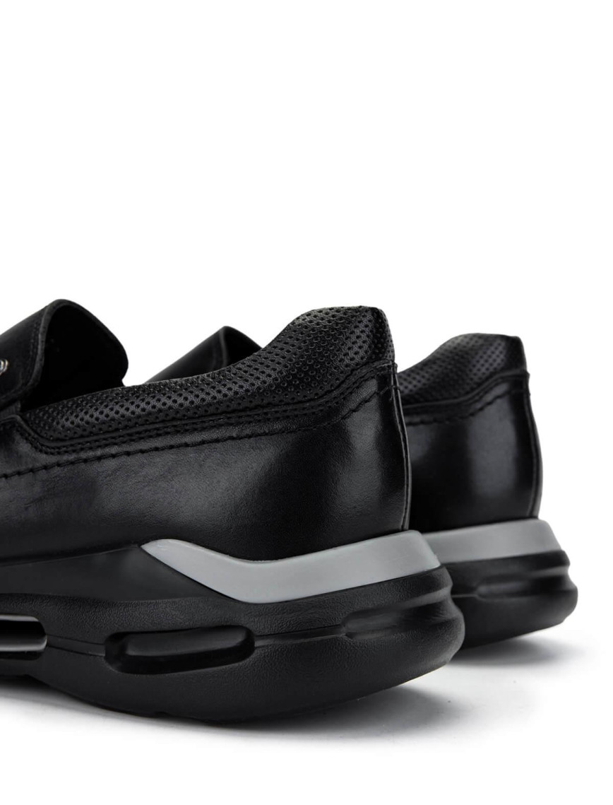 Tamer Tanca Erkek Hakiki Deri Siyah Casual Ayakkabı Tamer Tanca Erkek Hakiki Deri Siyah Casual Ayakkabı