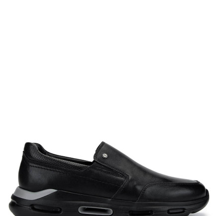 Tamer Tanca Erkek Hakiki Deri Siyah Casual Ayakkabı