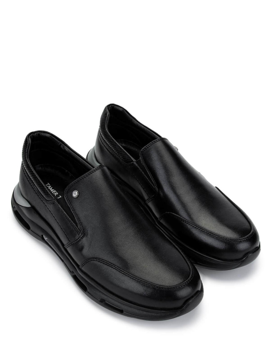 Tamer Tanca Erkek Hakiki Deri Siyah Casual Ayakkabı Tamer Tanca Erkek Hakiki Deri Siyah Casual Ayakkabı