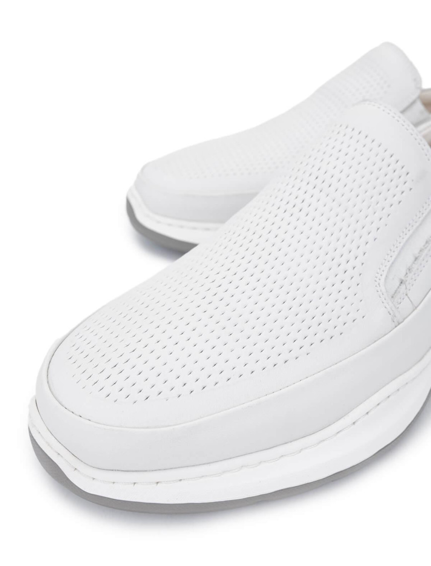 Tamer Tanca Erkek Hakiki Deri Beyaz Casual Ayakkabı Tamer Tanca Erkek Hakiki Deri Beyaz Casual Ayakkabı