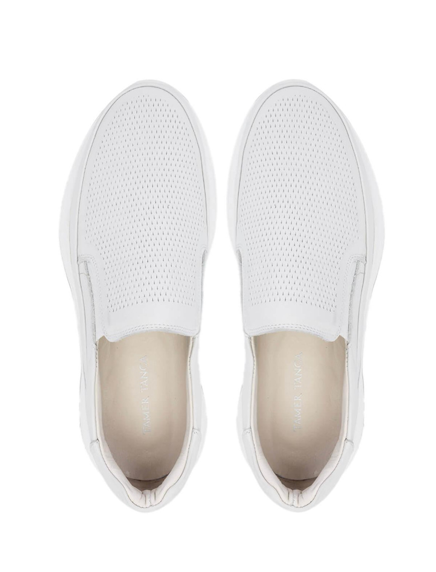 Tamer Tanca Erkek Hakiki Deri Beyaz Casual Ayakkabı Tamer Tanca Erkek Hakiki Deri Beyaz Casual Ayakkabı