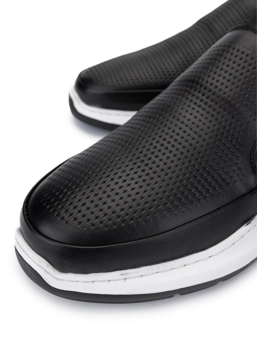 Tamer Tanca Erkek Hakiki Deri Siyah Deri Casual Ayakkabı Tamer Tanca Erkek Hakiki Deri Siyah Deri Casual Ayakkabı