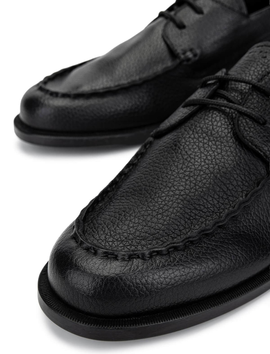 Tamer Tanca Erkek Hakiki Deri Siyah Floter Casual Ayakkabı Tamer Tanca Erkek Hakiki Deri Siyah Floter Casual Ayakkabı