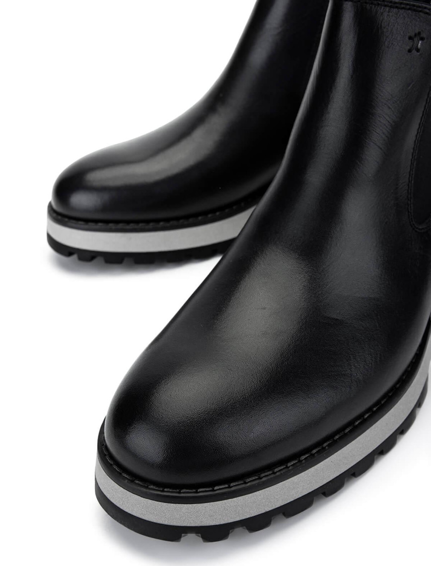 Tamer Tanca Erkek Hakiki Deri Siyah Casual Bot Tamer Tanca Erkek Hakiki Deri Siyah Casual Bot