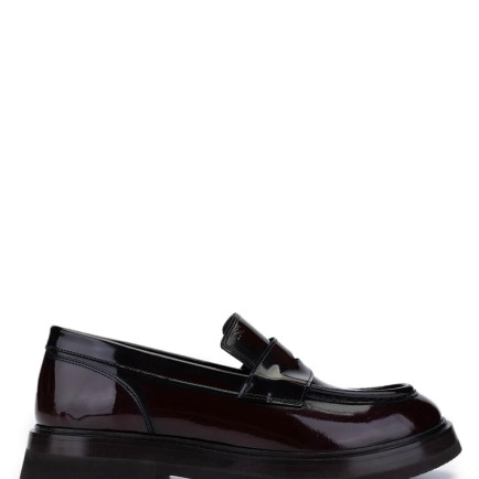 Tamer Tanca Erkek Hakiki Deri Bordo Loafer Ayakkabı