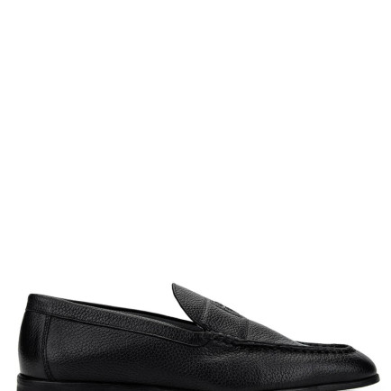 Tamer Tanca Erkek Hakiki Deri Siyah Loafer Ayakkabı