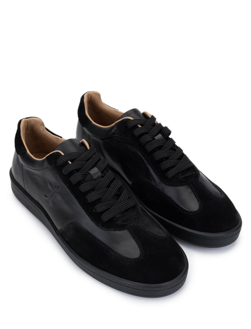 Tamer Tanca Erkek Hakiki Deri Siyah Sneakers & Spor Ayakkabı