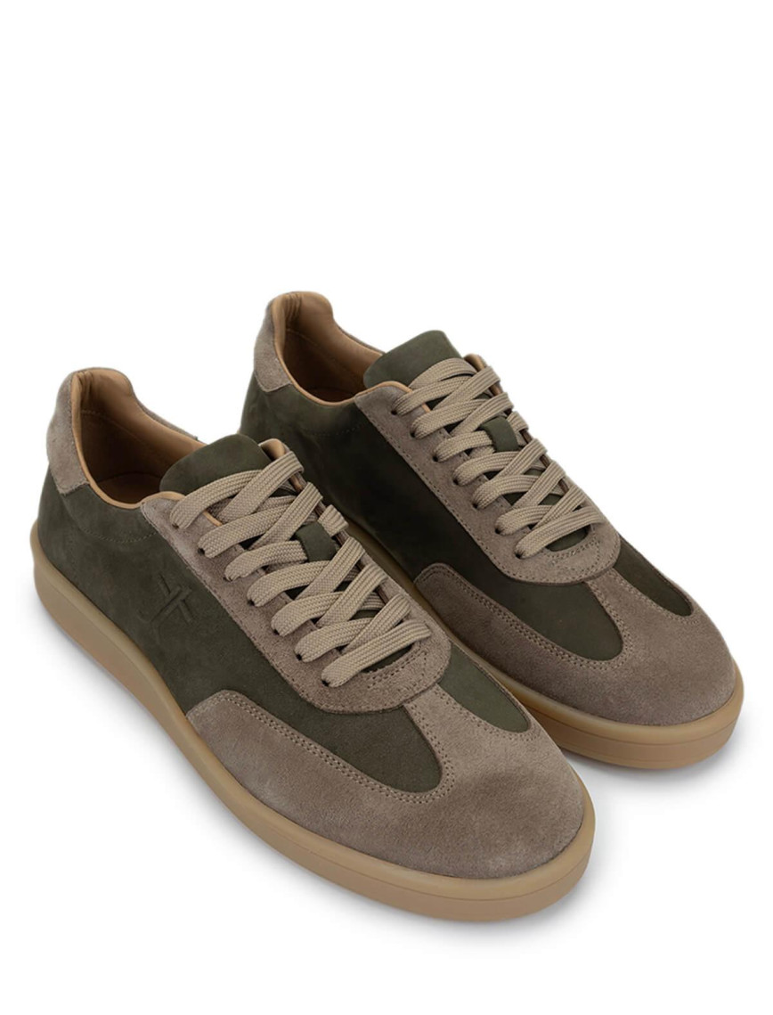 Tamer Tanca Erkek Hakiki Deri Haki Sneakers & Spor Ayakkabı