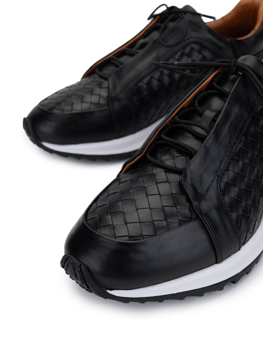 Tamer Tanca Erkek Hakiki Deri Siyah Sneakers & Spor Ayakkabı Tamer Tanca Erkek Hakiki Deri Siyah Sneakers & Spor Ayakkabı