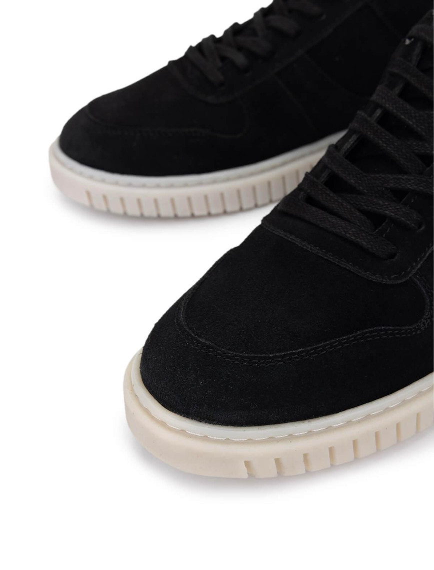 Tamer Tanca Erkek Hakiki Deri Siyah Süet Sneakers & Spor Ayakkabı