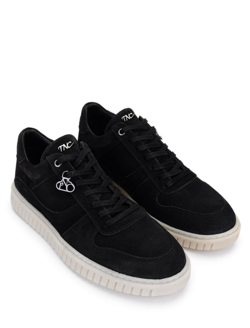 Tamer Tanca Erkek Hakiki Deri Siyah Süet Sneakers & Spor Ayakkabı