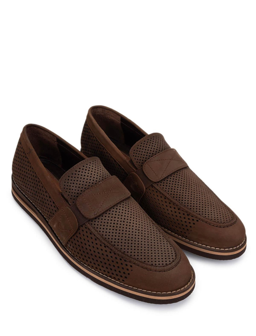 Tamer Tanca Erkek Hakiki Deri Kahverengi Nubuk Loafer Ayakkabı Tamer Tanca Erkek Hakiki Deri Kahverengi Nubuk Loafer Ayakkabı