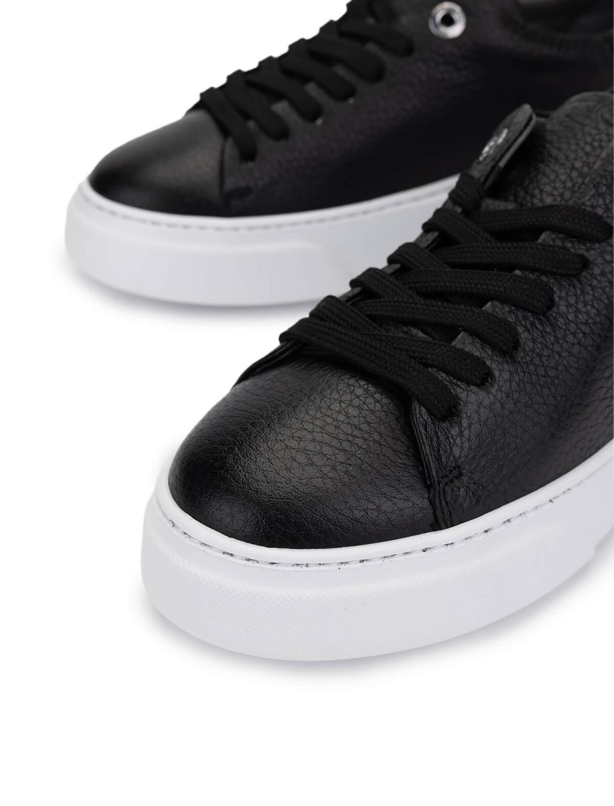 Tamer Tanca Kadın Hakiki Deri Siyah Floter Sneakers & Spor Ayakkabı