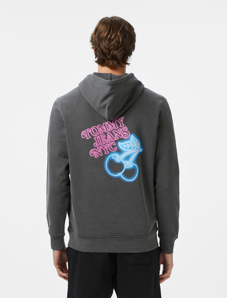 Tommy Hilfiger Back Logo Erkek Gri Sweatshirt