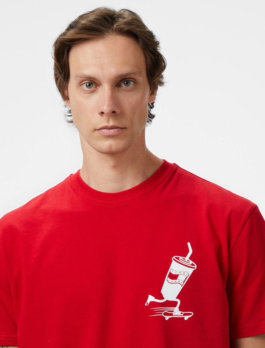 Tommy Hilfiger Back Logo Erkek Kırmızı T-Shirt Tommy Hilfiger Back Logo Erkek Kırmızı T-Shirt