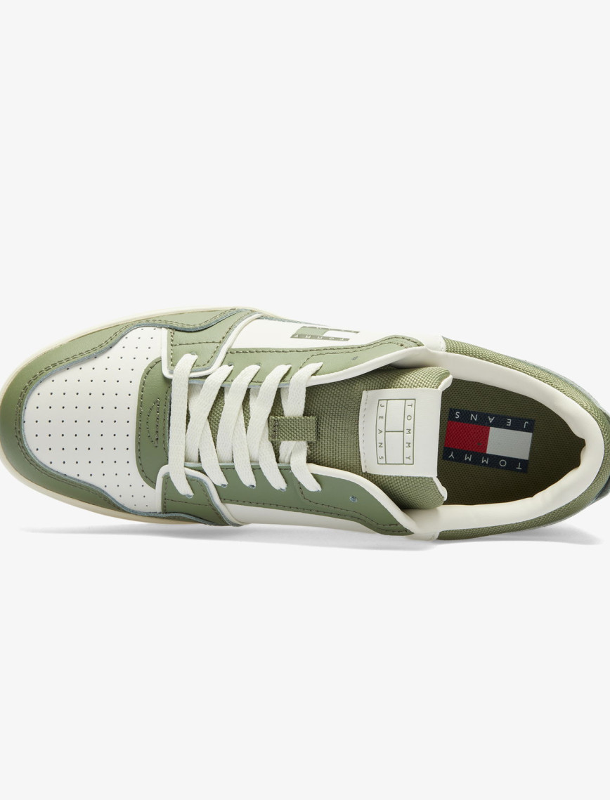 Tommy Jeans Retro Basket Erkek Yeşil Spor Ayakkabı Tommy Jeans Retro Basket Erkek Yeşil Spor Ayakkabı