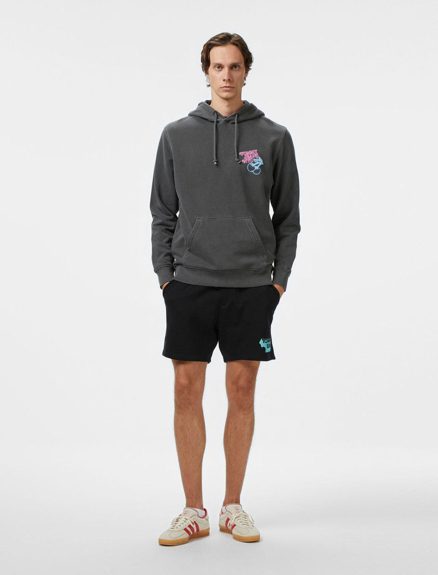 Tommy Hilfiger Back Logo Erkek Gri Sweatshirt