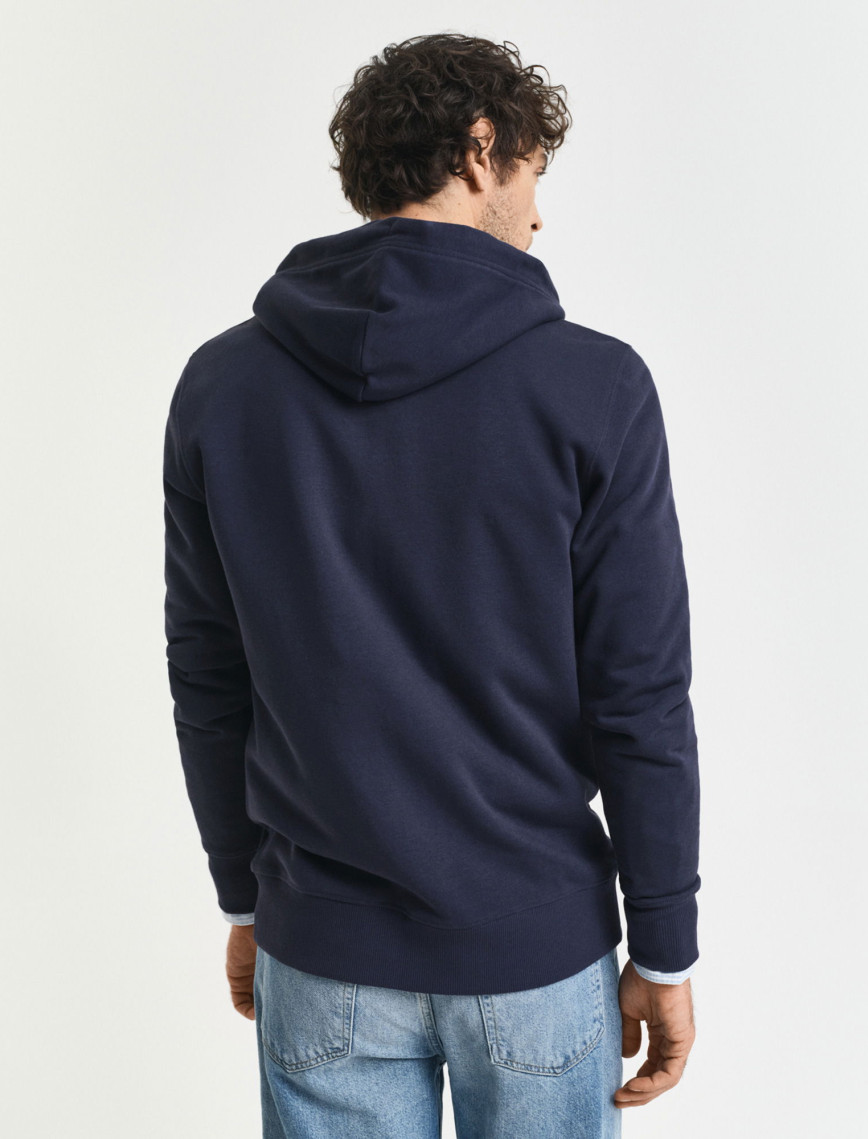 GANT Erkek Lacivert Regular Fit Fermuarlı Sweatshirt GANT Erkek Lacivert Regular Fit Fermuarlı Sweatshirt