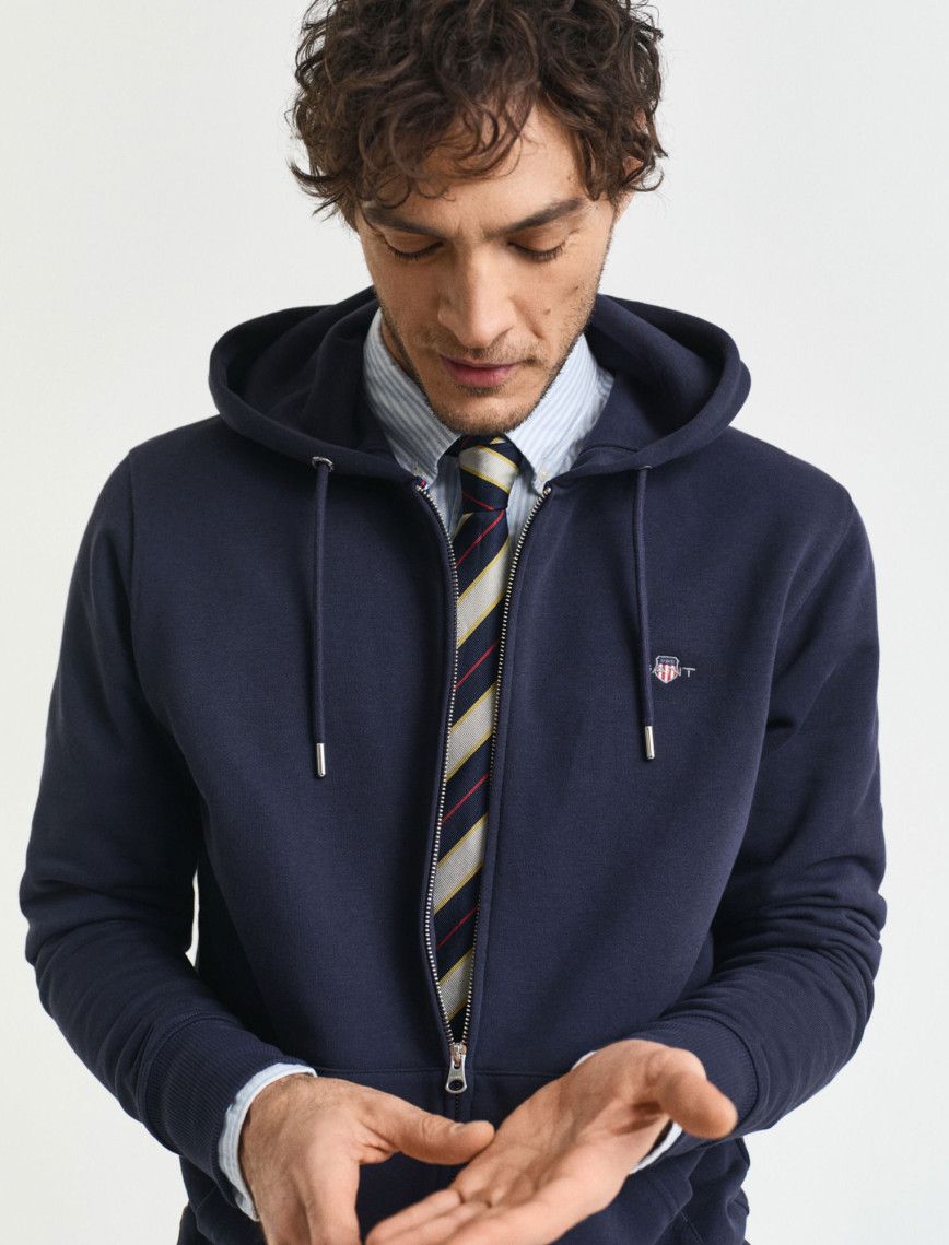 GANT Erkek Lacivert Regular Fit Fermuarlı Sweatshirt GANT Erkek Lacivert Regular Fit Fermuarlı Sweatshirt