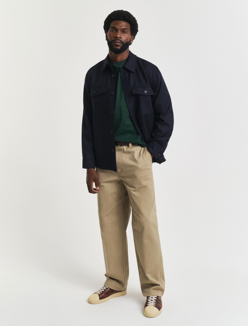 GANT Erkek Yeşil Regular Fit Bisiklet Yaka T-Shirt