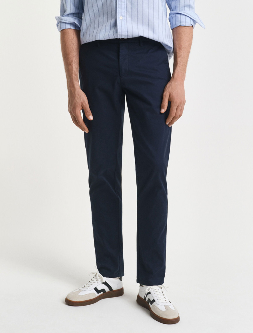 GANT Erkek Lacivert Slim Fit Chino Pantolon GANT Erkek Lacivert Slim Fit Chino Pantolon