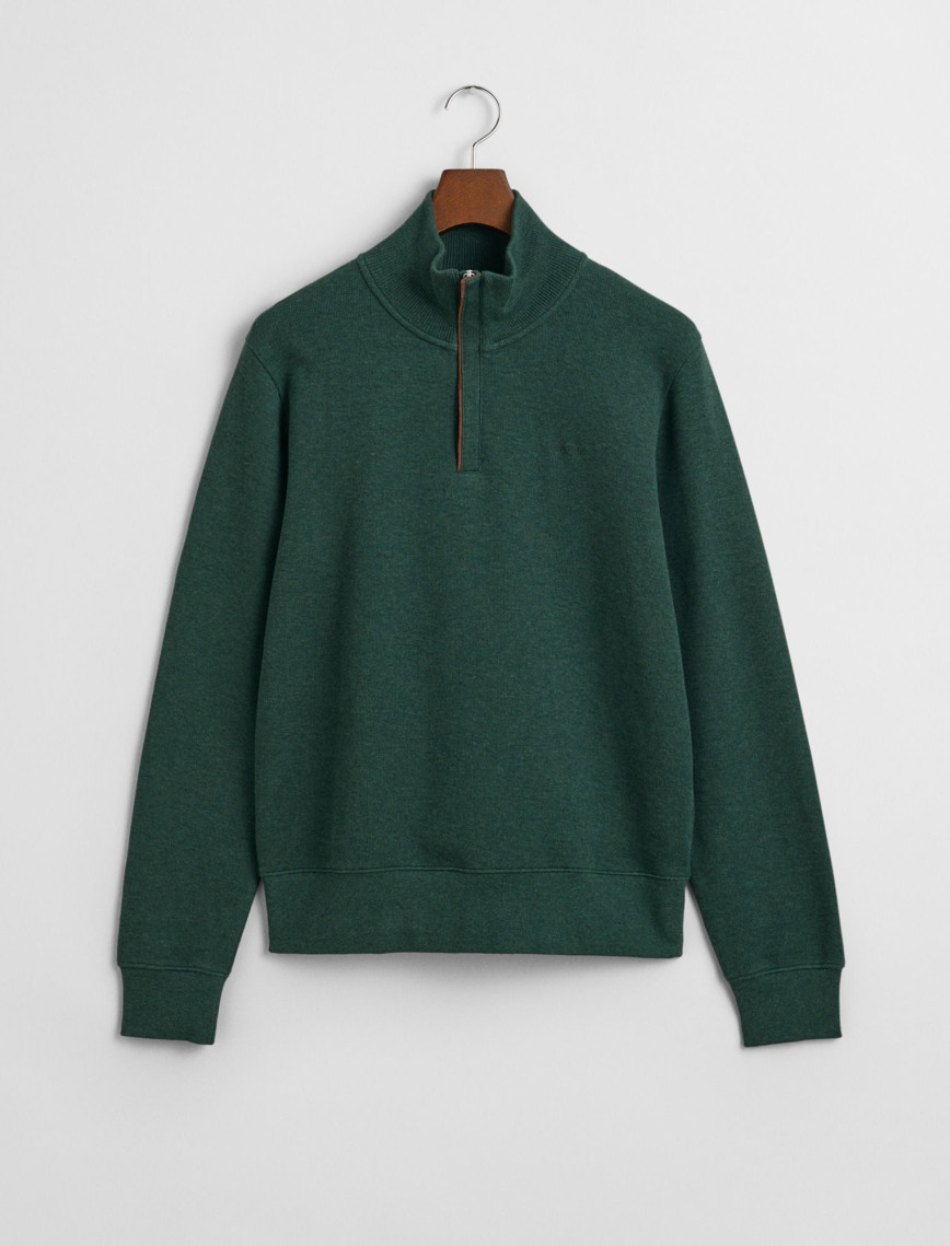 GANT Erkek Yeşil Regular Fit Yarım Fermuarlı Sweatshirt GANT Erkek Yeşil Regular Fit Yarım Fermuarlı Sweatshirt