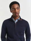 GANT Erkek Lacivert Regular Fit Yarım Fermuarlı Sweatshirt GANT Erkek Lacivert Regular Fit Yarım Fermuarlı Sweatshirt