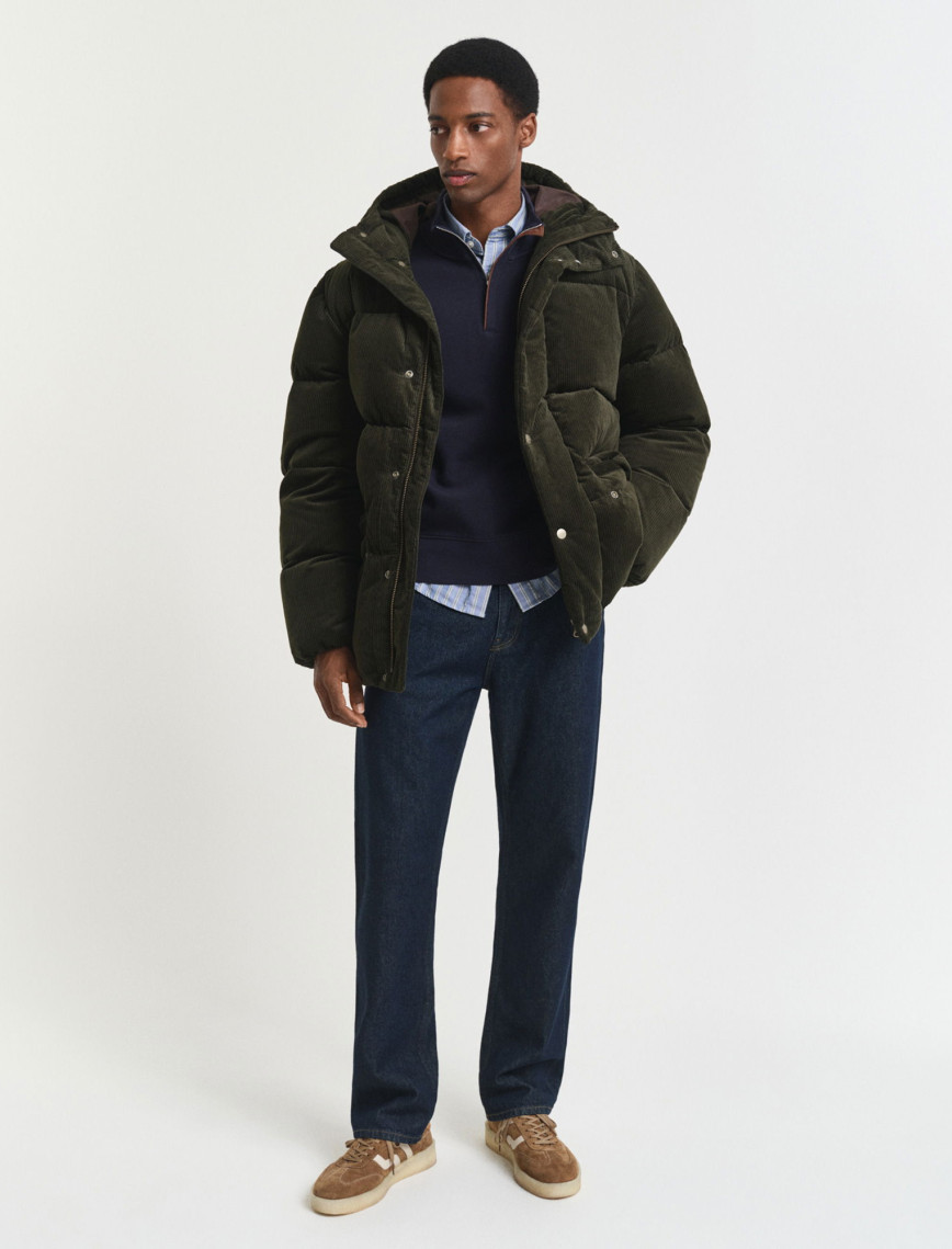 GANT Erkek Lacivert Regular Fit Yarım Fermuarlı Sweatshirt GANT Erkek Lacivert Regular Fit Yarım Fermuarlı Sweatshirt