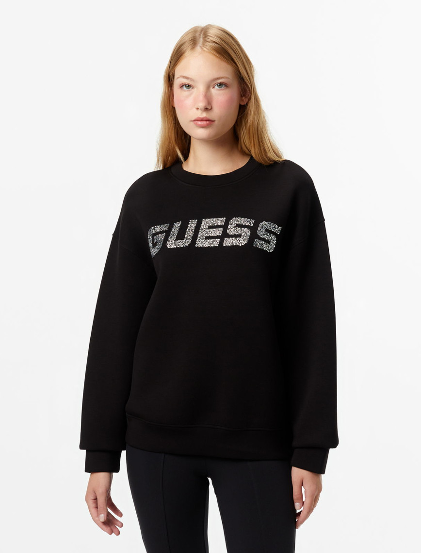 Guess Cecilia Scuba Kadın Krem Sweatshirt Guess Cecilia Scuba Kadın Krem Sweatshirt