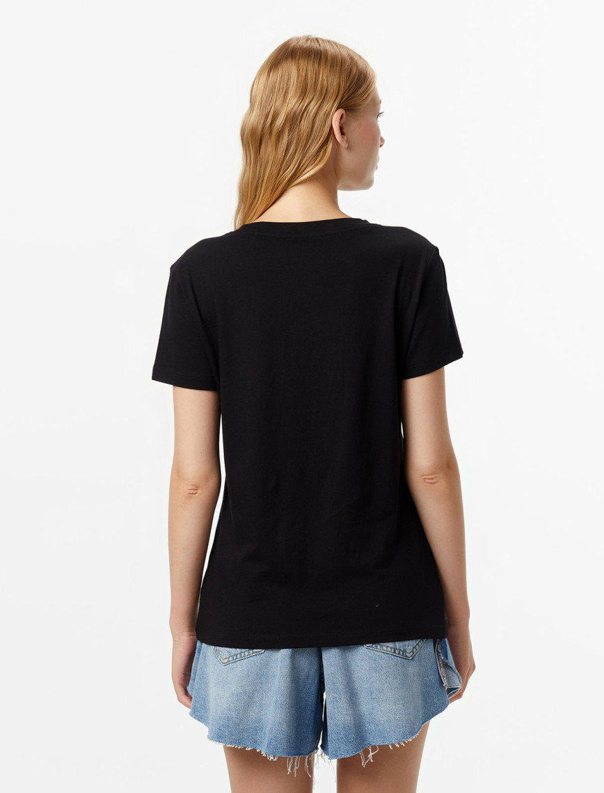 Boss Esogo Kadın Siyah T-Shirt Boss Esogo Kadın Siyah T-Shirt