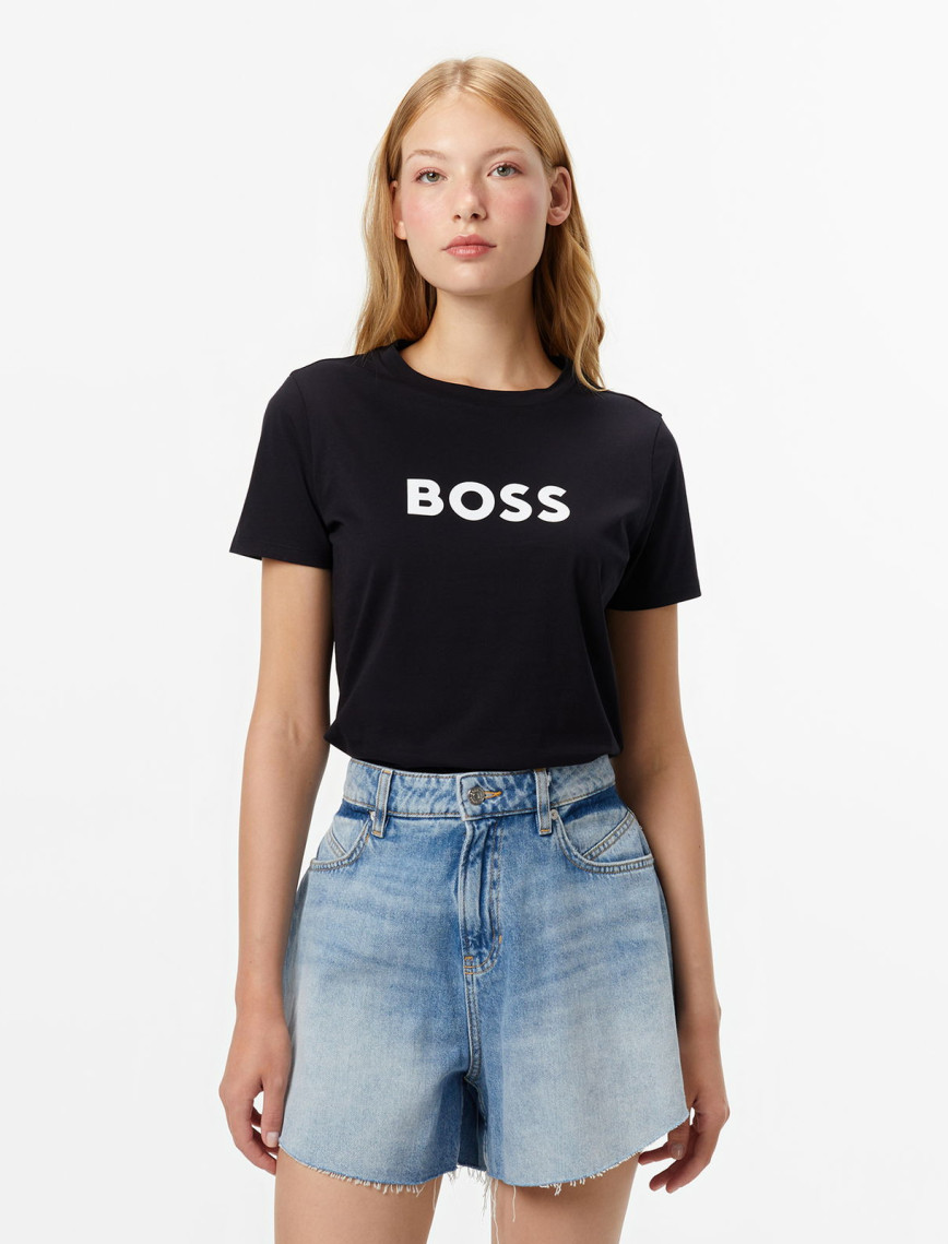 Boss Elogo Kadın Beyaz T-Shirt