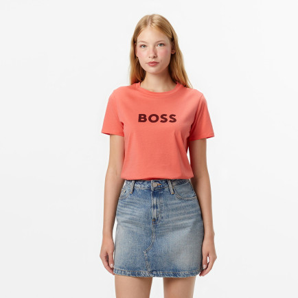 Boss Elogo Kadın Açık Kırmızı T-Shirt Boss Elogo Kadın Açık Kırmızı T-Shirt