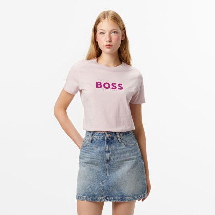 Boss Elogo Kadın Açık Mor T-Shirt Boss Elogo Kadın Açık Mor T-Shirt
