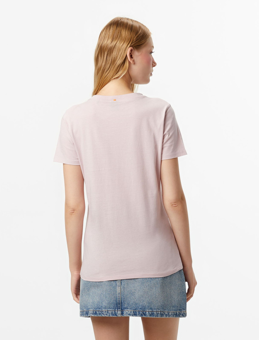 Boss Elogo Kadın Açık Mor T-Shirt