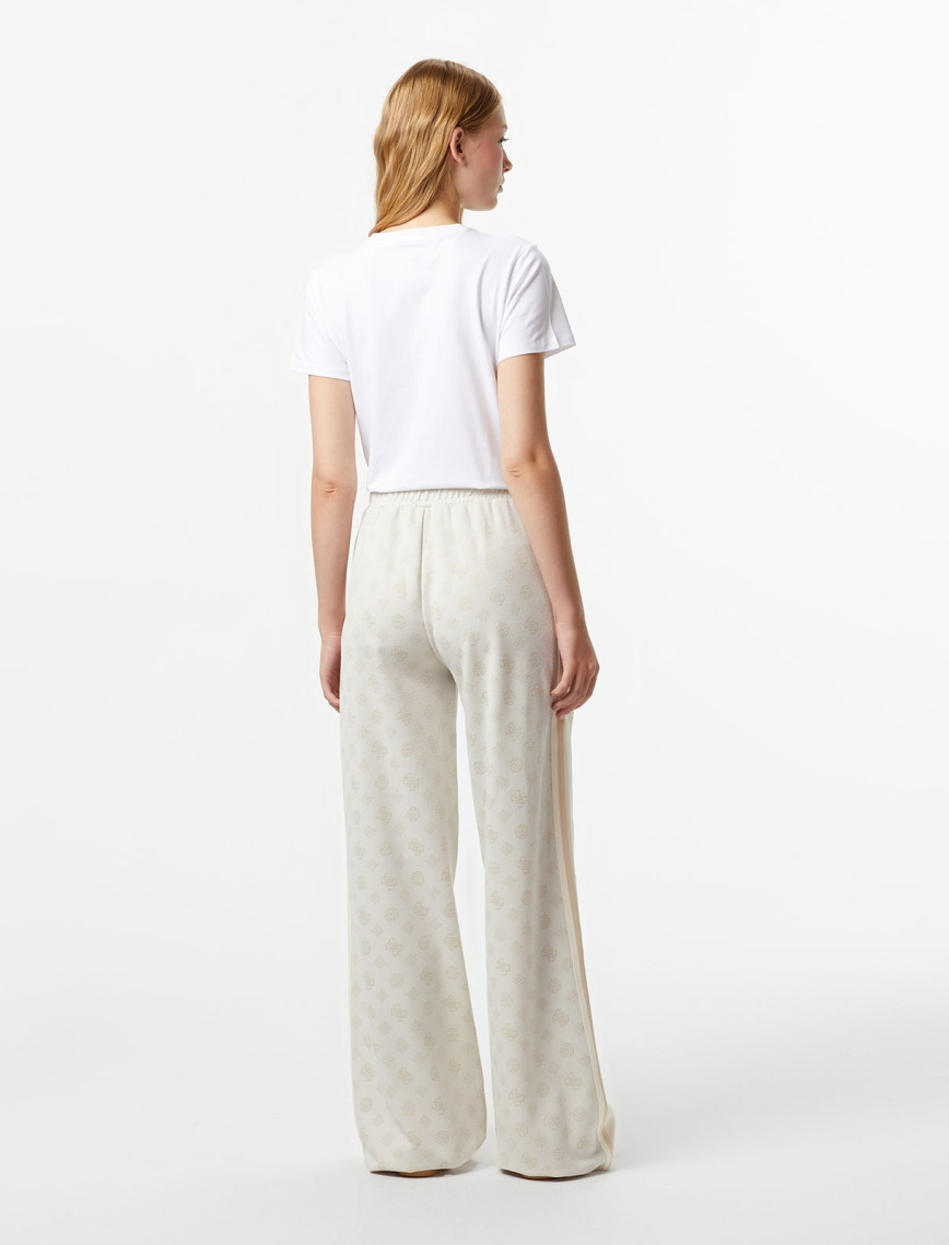 Guess Peony Palazzo Fit Kadın Beyaz Eşofman Altı Guess Peony Palazzo Fit Kadın Beyaz Eşofman Altı