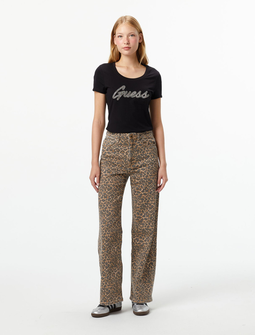 Guess Hot Slim Fit Kadın Siyah T-Shirt Guess Hot Slim Fit Kadın Siyah T-Shirt