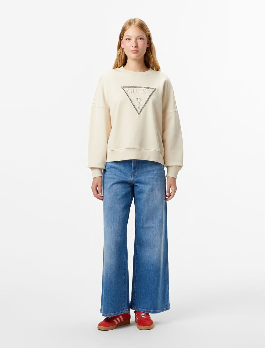 Guess Rachele Kadın Krem Sweatshirt Guess Rachele Kadın Krem Sweatshirt