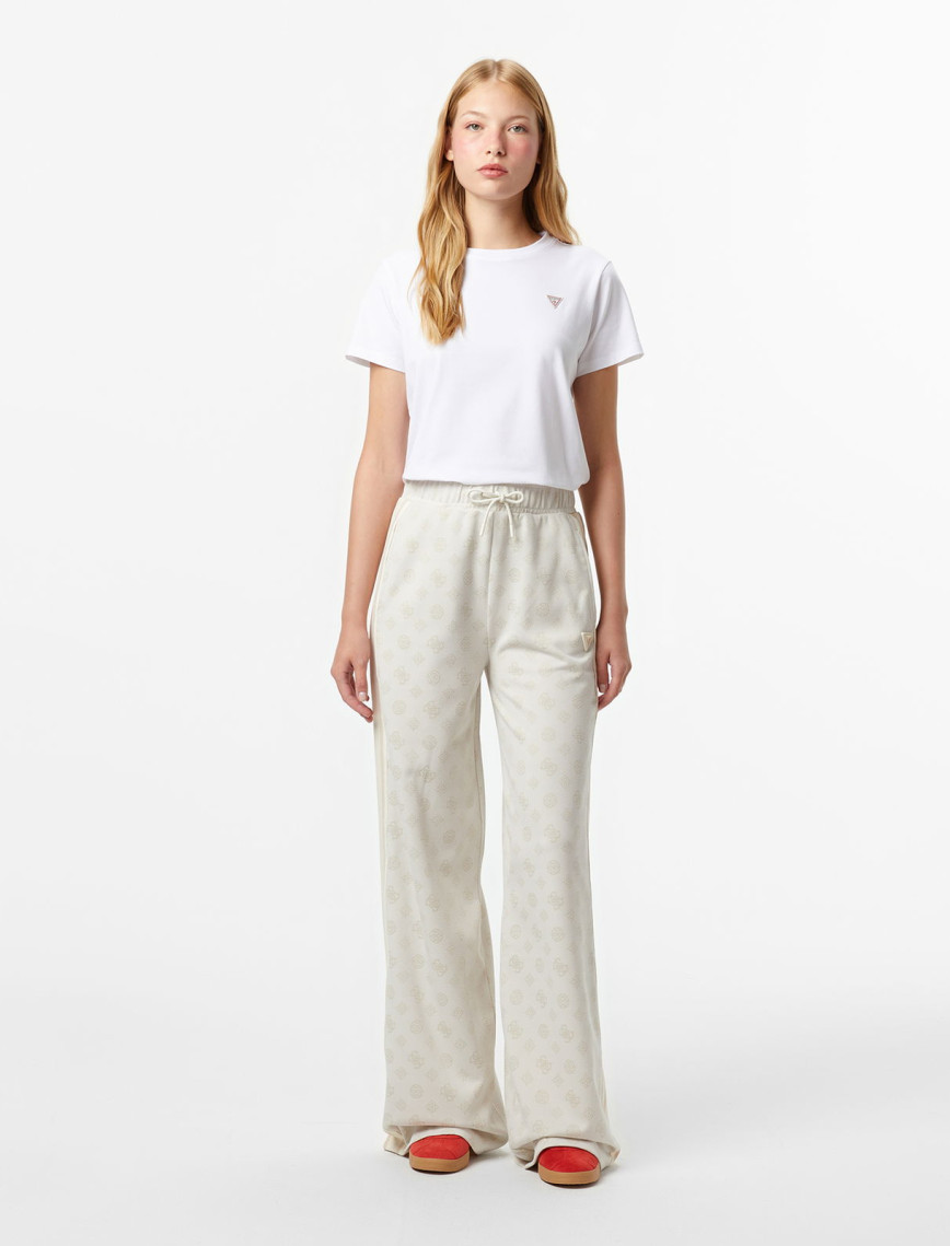 Guess Peony Palazzo Fit Kadın Beyaz Eşofman Altı Guess Peony Palazzo Fit Kadın Beyaz Eşofman Altı