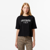 Guess Gloria Boxy Fit Kadın Siyah T-Shirt Guess Gloria Boxy Fit Kadın Siyah T-Shirt