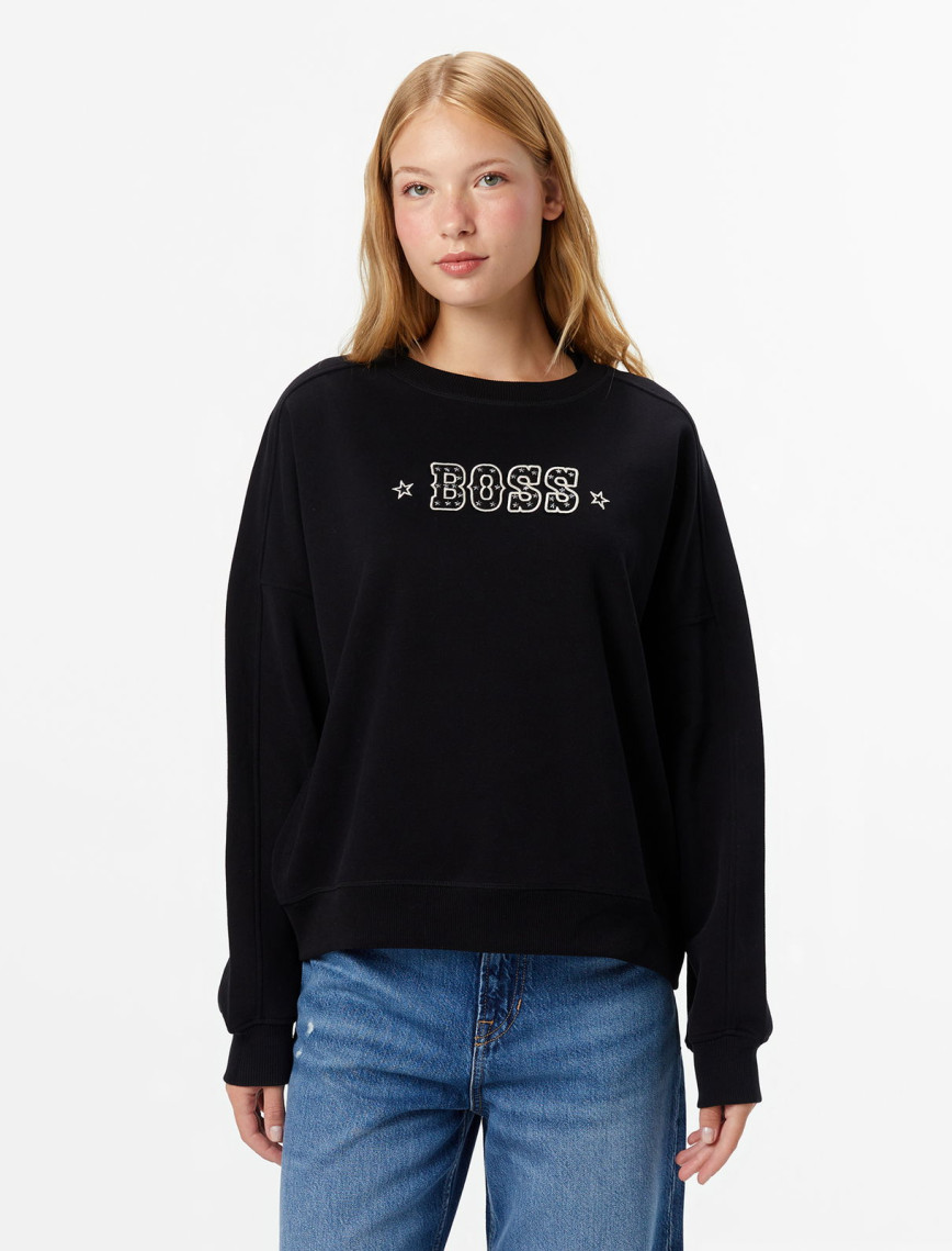Boss Eland Kadın Siyah Sweatshirt Boss Eland Kadın Siyah Sweatshirt