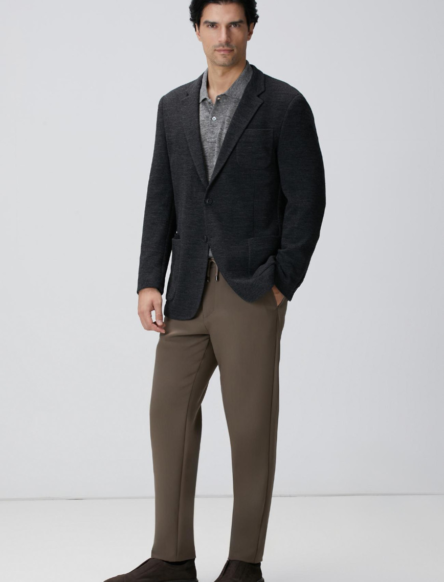 Network Erkek Gri Melanj Polo Yaka Keten Karışımlı Triko Kazak Network Erkek Gri Melanj Polo Yaka Keten Karışımlı Triko Kazak