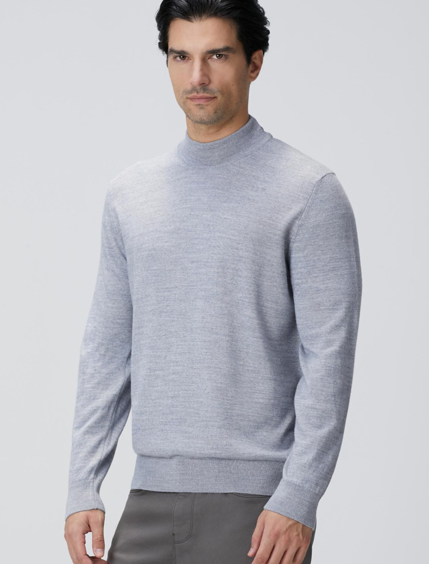 Network Erkek Gri Melanj Yün Karışımlı Kazak Network Erkek Gri Melanj Yün Karışımlı Kazak