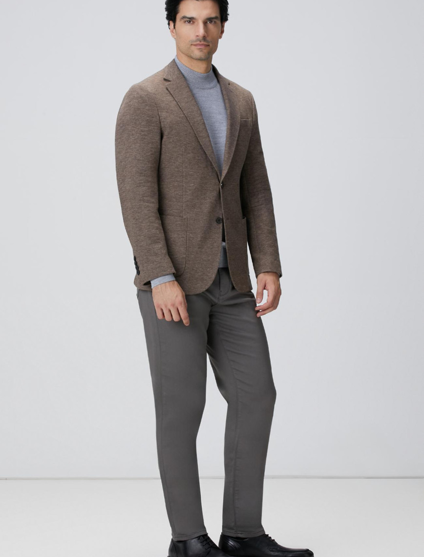 Network Erkek Gri Melanj Yün Karışımlı Kazak Network Erkek Gri Melanj Yün Karışımlı Kazak