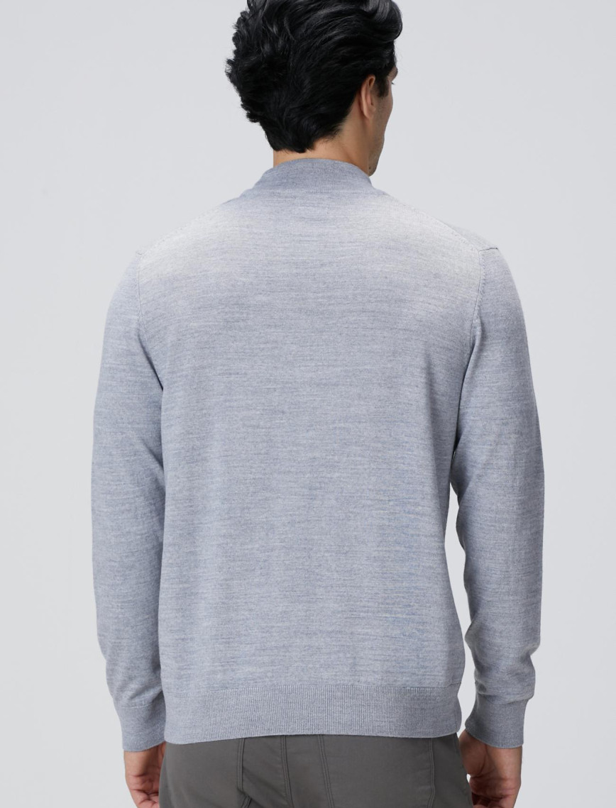 Network Erkek Gri Melanj Yün Karışımlı Kazak Network Erkek Gri Melanj Yün Karışımlı Kazak