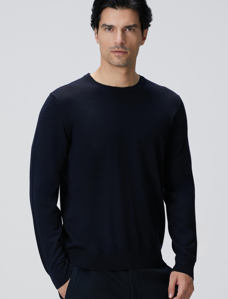 Network Erkek Lacivert Yün Karışımlı Triko Kazak Network Erkek Lacivert Yün Karışımlı Triko Kazak