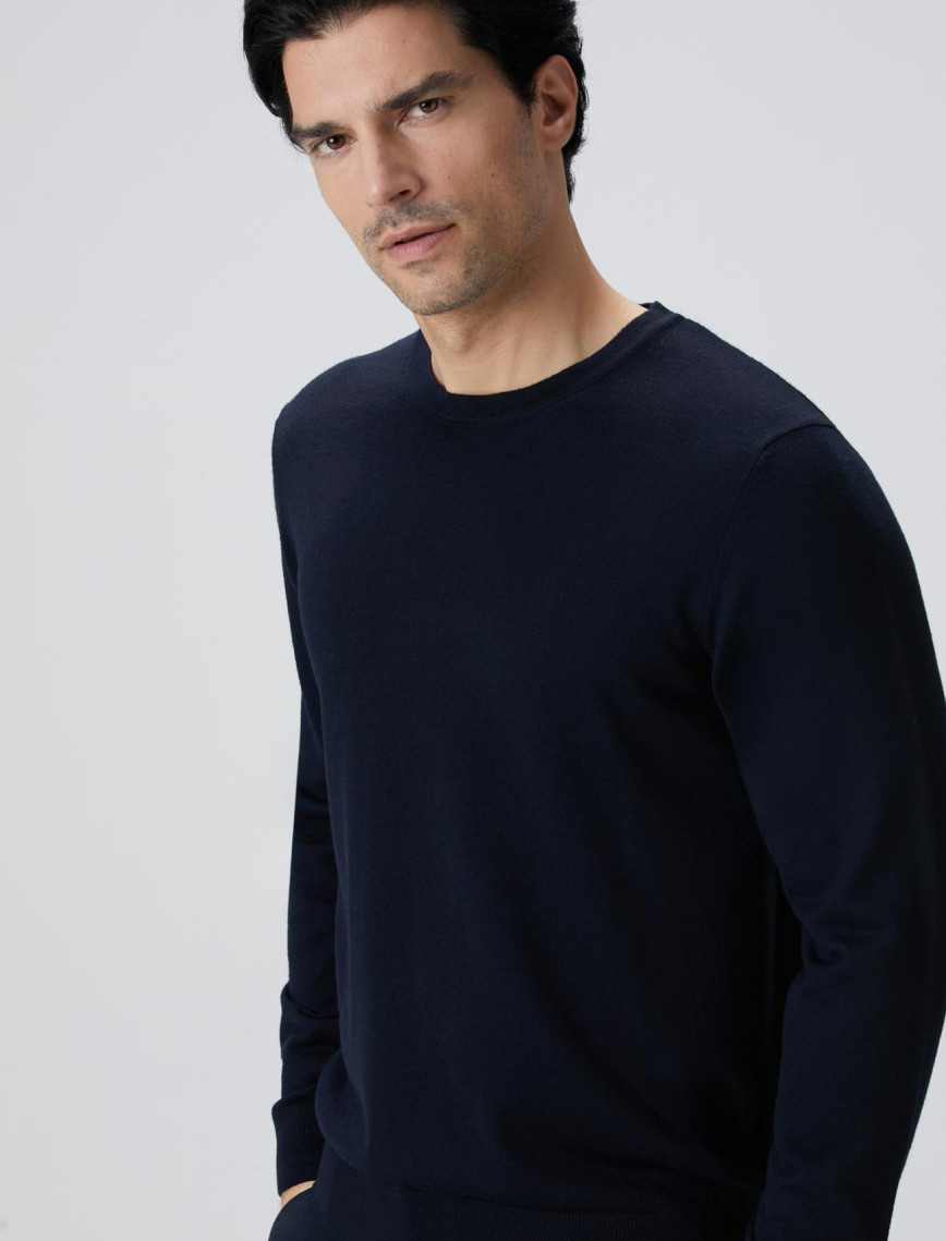 Network Erkek Lacivert Yün Karışımlı Triko Kazak Network Erkek Lacivert Yün Karışımlı Triko Kazak